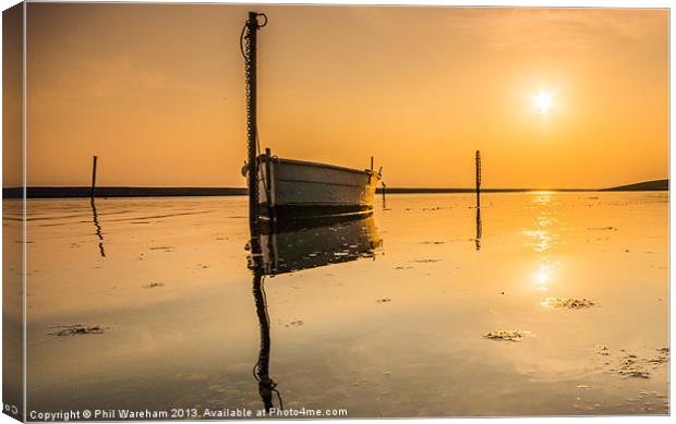 Fleet Lagoon Weymouth Canvas Print by Phil Wareham