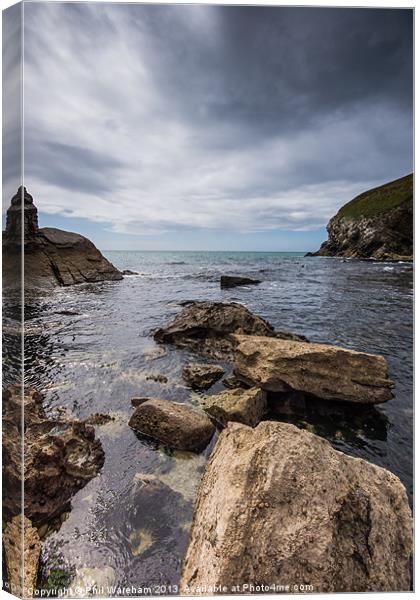 Pondfields Cove Canvas Print by Phil Wareham