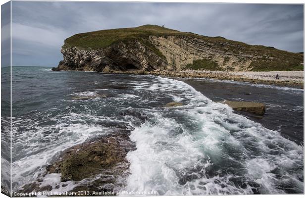 Wave at Pondfields Canvas Print by Phil Wareham