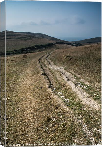The way to Winspit Canvas Print by Phil Wareham
