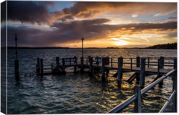 Sandbanks Ferry Sunset Canvas Print by Phil Wareham