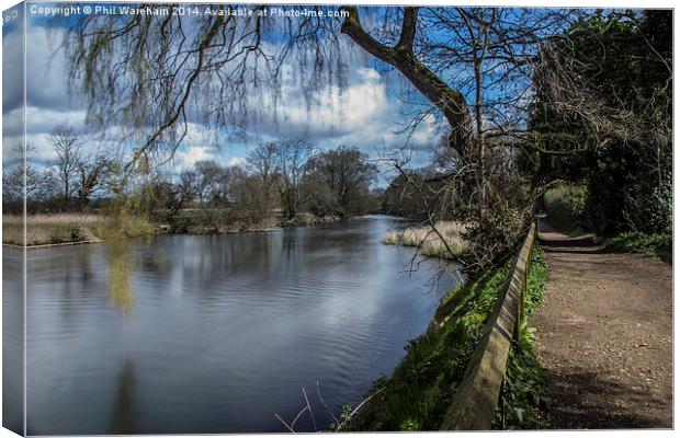 Riverside Walk Canvas Print by Phil Wareham