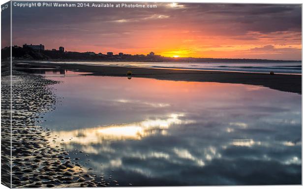  Sunrise over Bournemouth Canvas Print by Phil Wareham