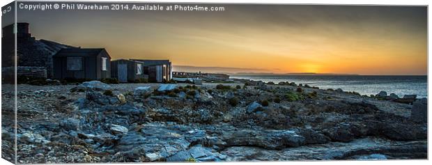  Huts and Rocks Canvas Print by Phil Wareham