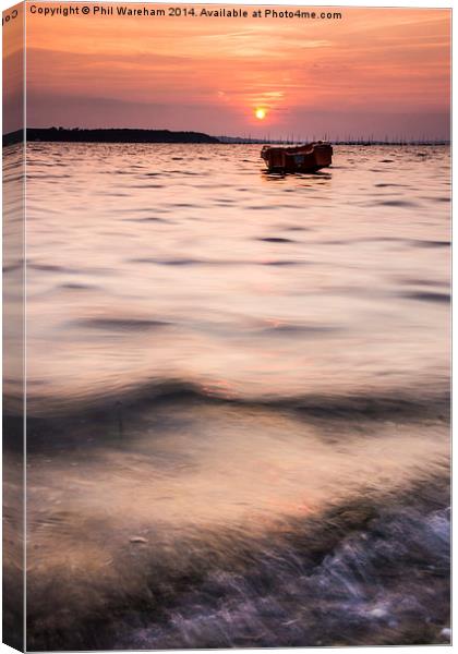  Sunset from the Shore Canvas Print by Phil Wareham