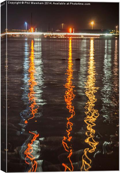  Harbour Lights Canvas Print by Phil Wareham