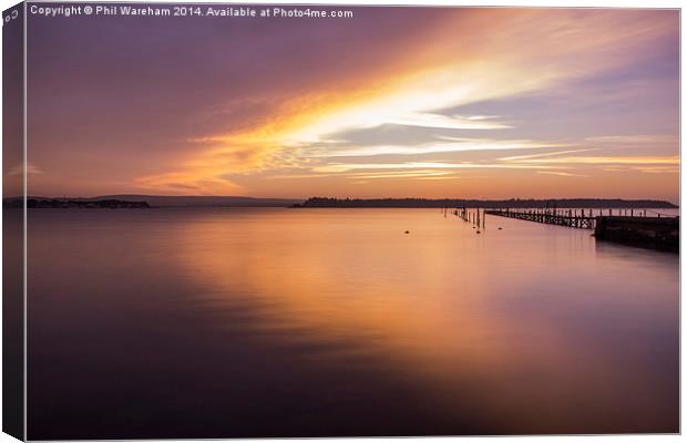  A long sunset Canvas Print by Phil Wareham