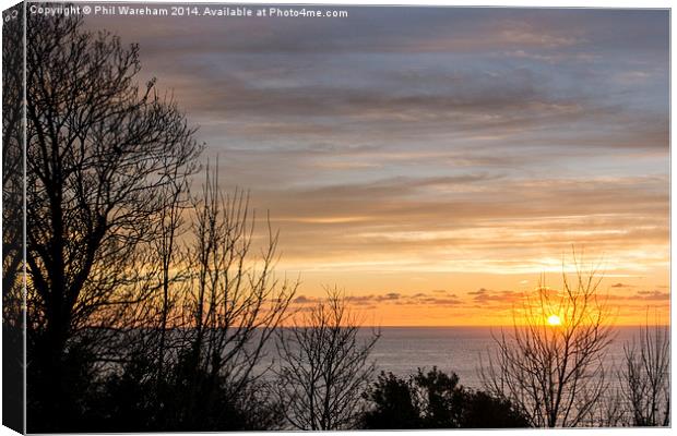  Devon Sunrise Canvas Print by Phil Wareham