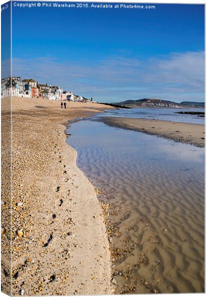  Seaside Footprints Canvas Print by Phil Wareham