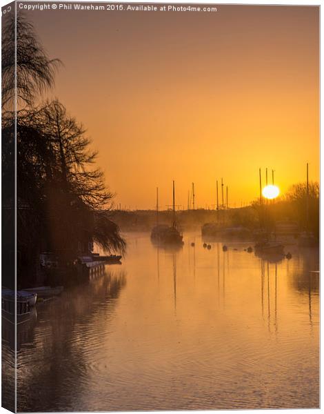  River Frome Sunrise Canvas Print by Phil Wareham