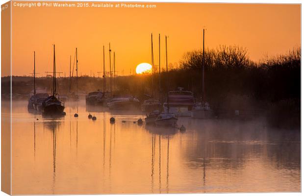  Sunrise over the Frome Canvas Print by Phil Wareham