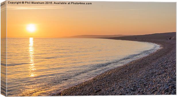  Seaside Sunset Canvas Print by Phil Wareham