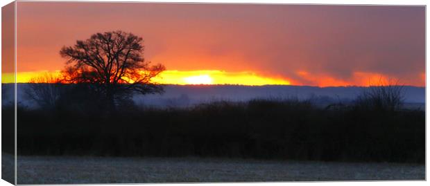 Ridgeway sunrise Canvas Print by Andrew Watson