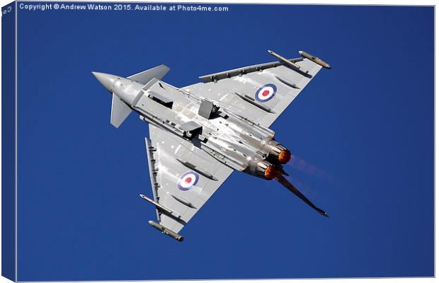  Eurofighter Typhoon FGR4 (ZK349) from RAF Synchro Canvas Print by Andrew Watson