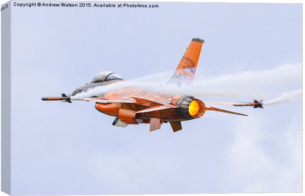  Dutch F-16AM Fighting Falcon Demo RIAT 2012 Canvas Print by Andrew Watson