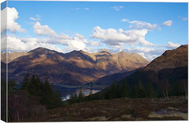 The Five Sisters Of Kintail Canvas Print by James MacRae