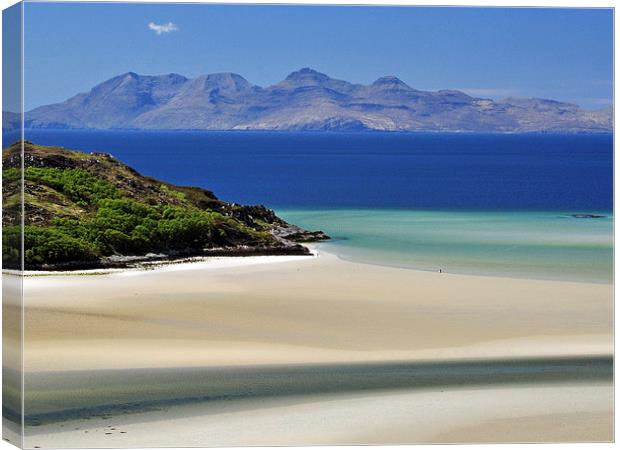 Rhum from the White sands of Morar. Canvas Print by Jack Byers