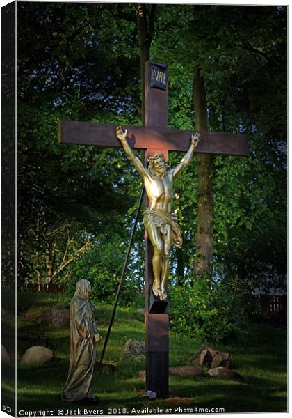 The Crucifixion Canvas Print by Jack Byers