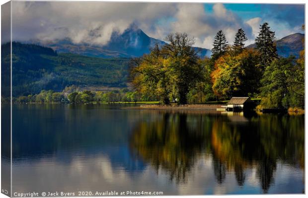 Loch Ard Reflection Canvas Print by Jack Byers