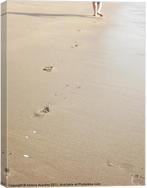 Footprints Canvas Print by helene duerden