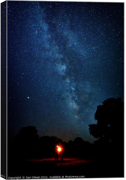 Lighting up the Milky Way Canvas Print by Sari ONeal