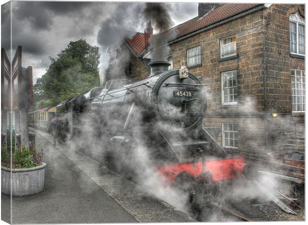Locomotive at Grosmont Canvas Print by Donald Parsons