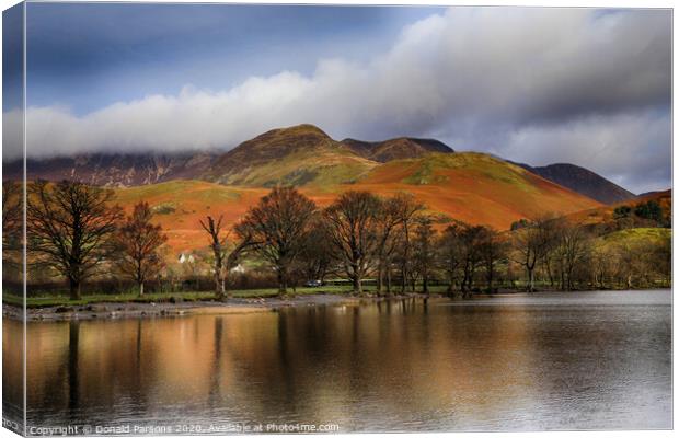 Buttermere and Fells, Lake District Canvas Print by Donald Parsons