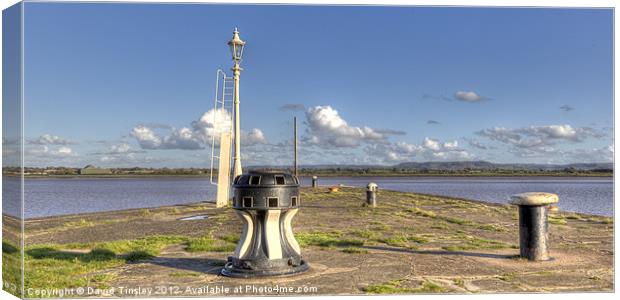 Lydney Harbour Jetty Canvas Print by David Tinsley