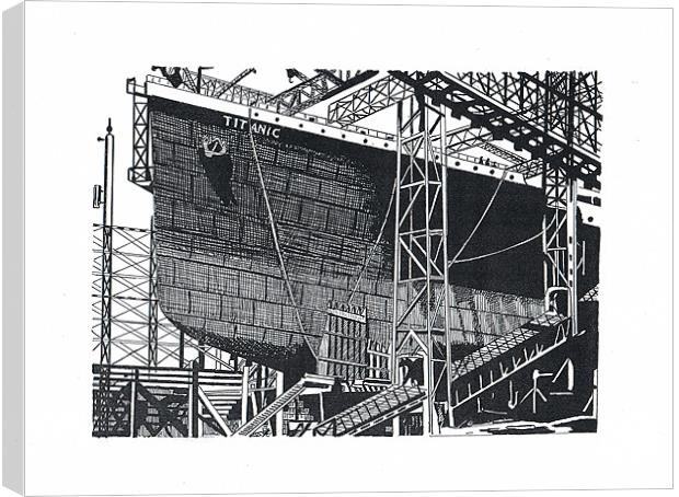 Building the unsinkable Canvas Print by Gordon and Gillian McFarland