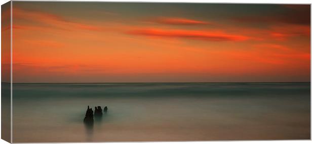 Normans Bay Sunset Canvas Print by mark Worsfold