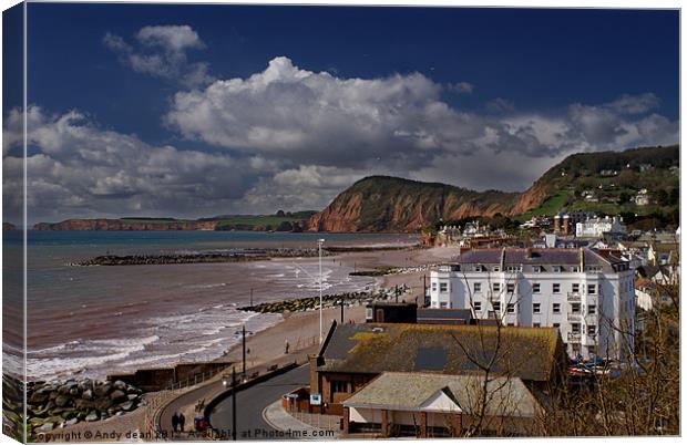 Spring day in Sidmouth Canvas Print by Andy dean