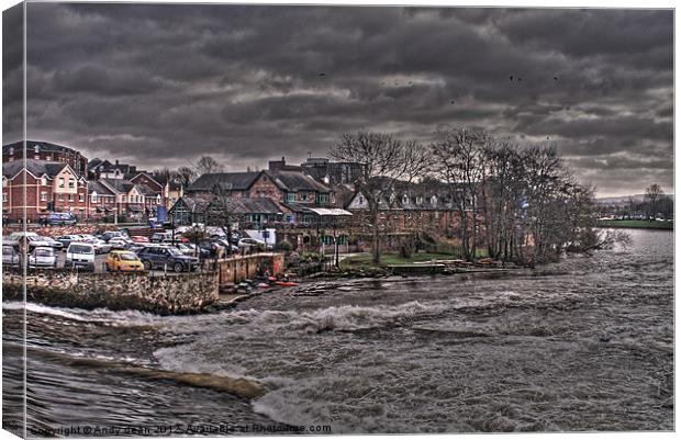 The Mill on the Exe Canvas Print by Andy dean