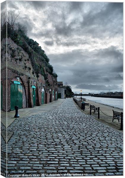 Along Exeter quay Canvas Print by Andy dean