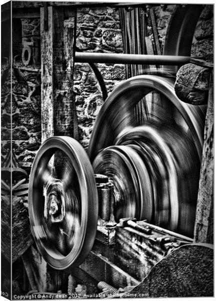Foundry flywheel Canvas Print by Andy dean