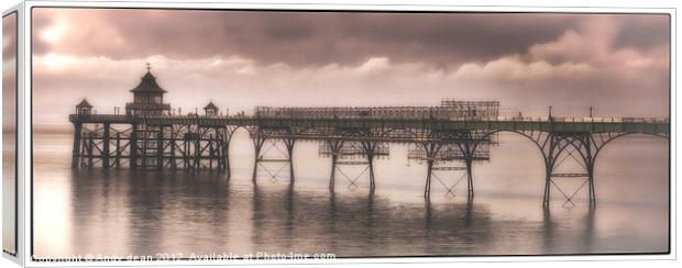 Mist by the pier Canvas Print by Andy dean