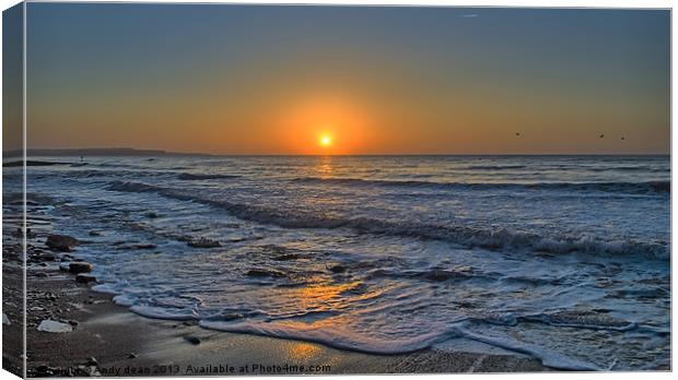 Seaside sunrise Canvas Print by Andy dean
