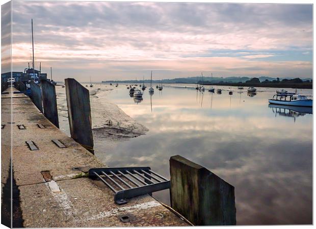 Low tide at Topsham Canvas Print by Andy dean