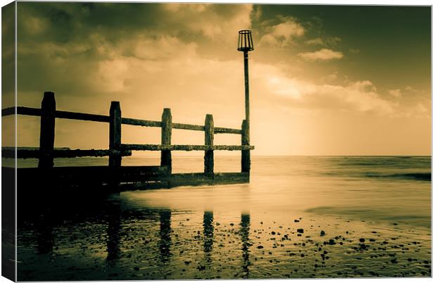 Fading light at Dawlish Warren Canvas Print by Andy dean
