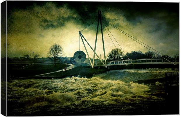 Wind,water & a bridge Canvas Print by Andy dean