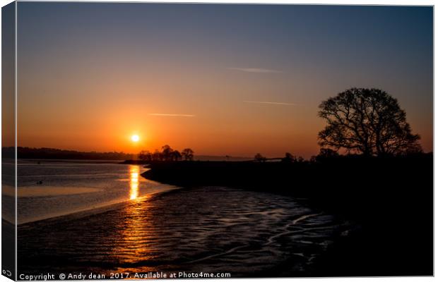 Starcross sunrise Canvas Print by Andy dean