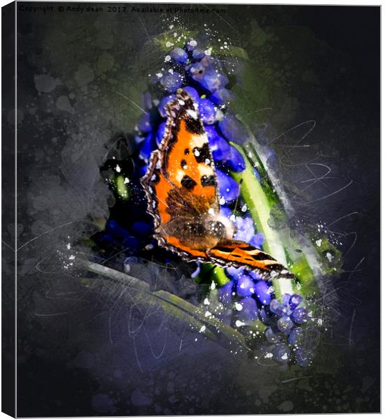 Butterfly in spring Canvas Print by Andy dean