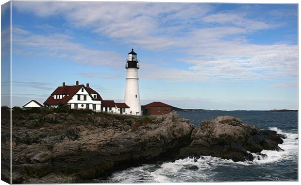 Portland Head Light Canvas Print by peter thomas