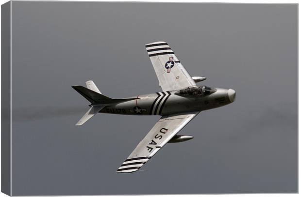 The Sabre F-86 In Flight Canvas Print by Alastair Gentles