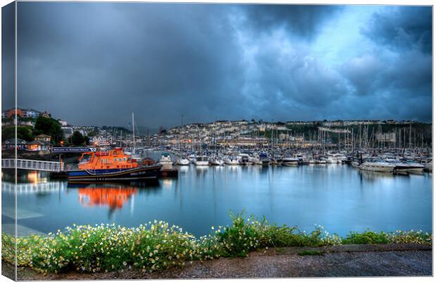 Brixham Lifeboat Canvas Print by kevin wise
