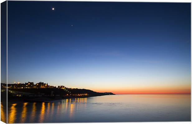 Sunset over Cromer Canvas Print by Adam Duffield