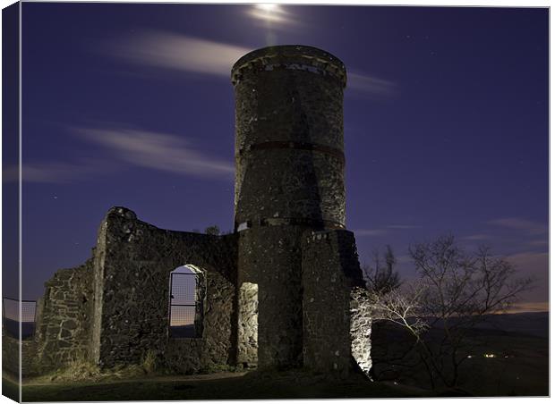 Kinnoull Hill Tower Light Paint Canvas Print by Jamie Moffat