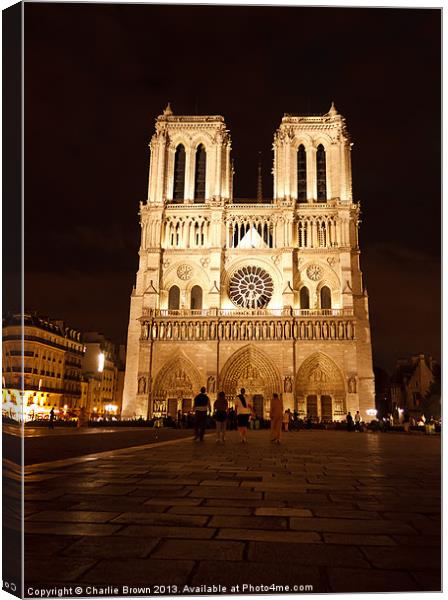 Cathedral Notre Dame de Paris Canvas Print by Ankor Light