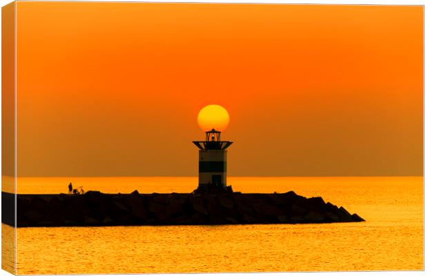 Sunset on the lighthouse Canvas Print by Ankor Light