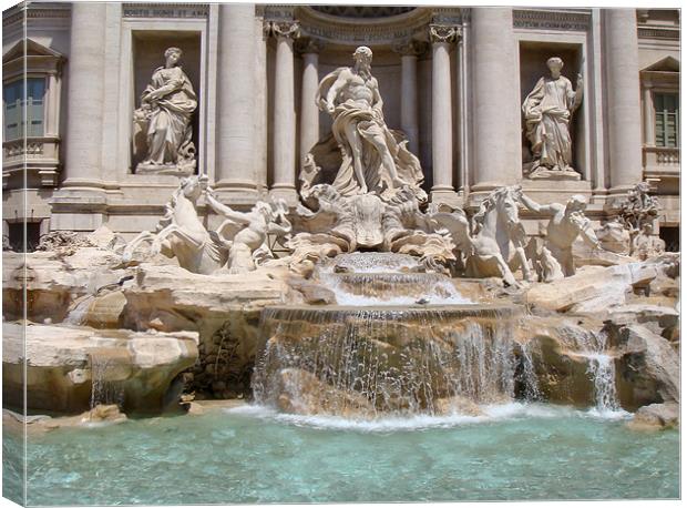 Trevi Fountain, Rome Canvas Print by Buster Brown