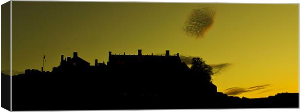 Stirling Castle Silhouette Canvas Print by Buster Brown